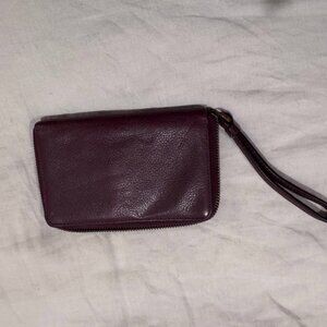 Marc Jacobs, Leather Clutch Purse, Maroon